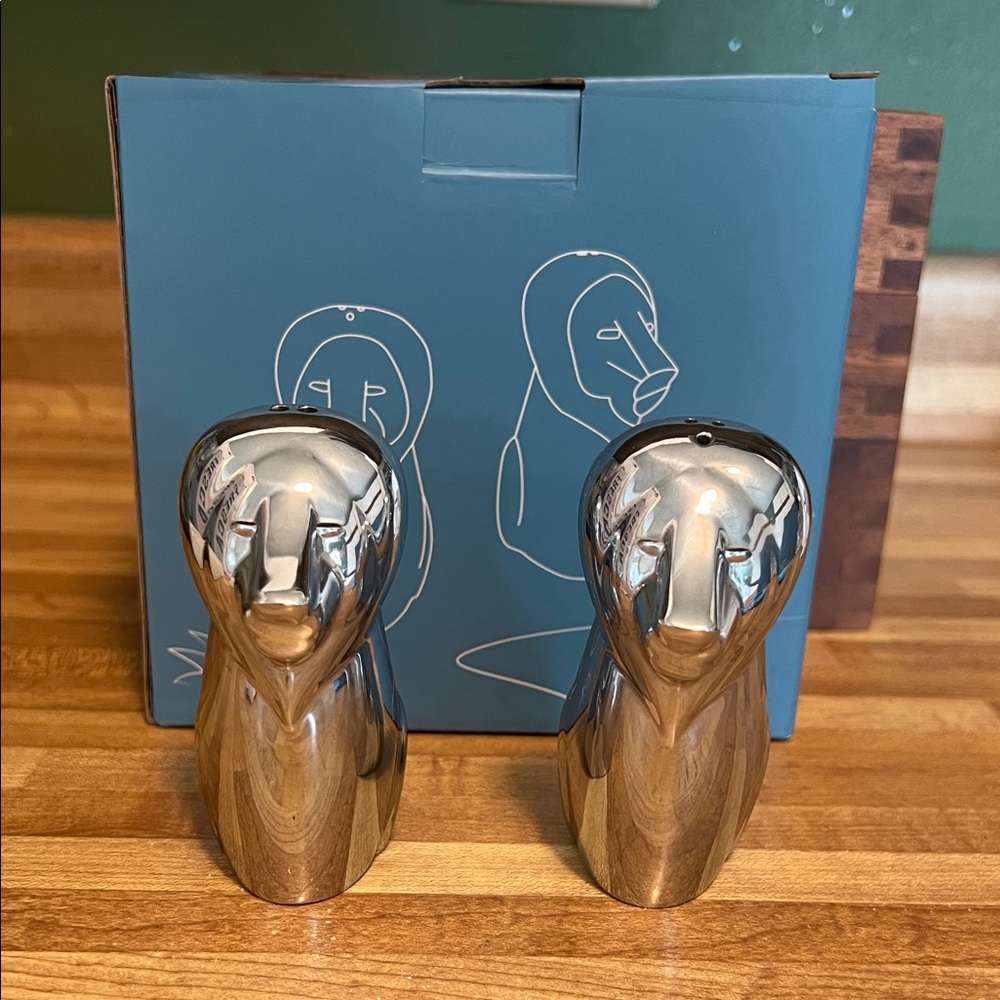 Nambé Lion Salt and Pepper Shakers